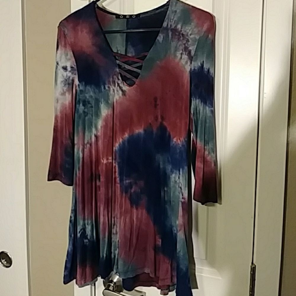 Tie dye mini dress/ tunic